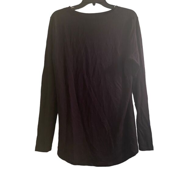 Cabi Black Long Sleeve Top With Cut Out Front Size M - Picture 2 of 6
